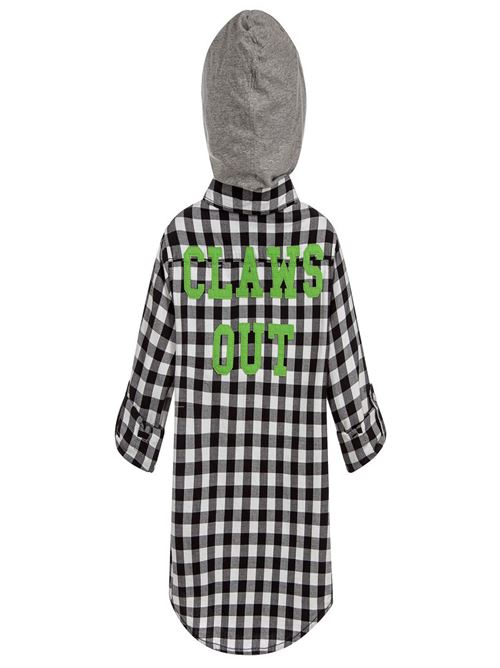 Boys Hooded Cotton Check Shirt GUESS | L83H15NE