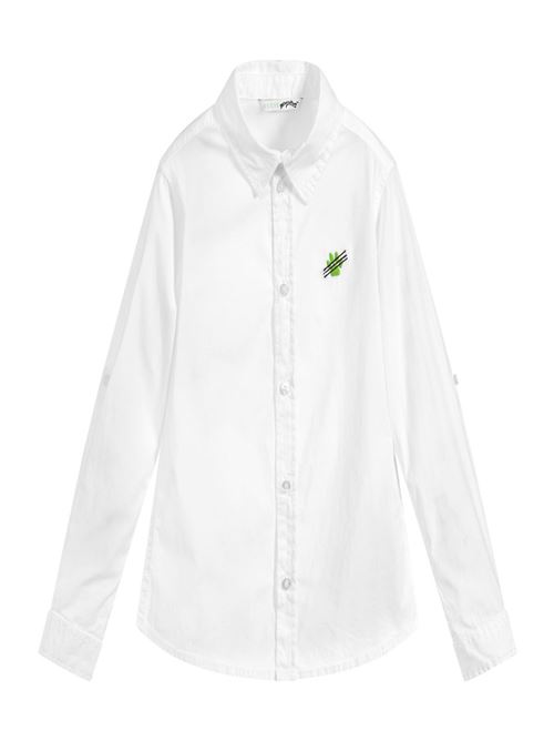 White Cotton Shirt GUESS | L83H53AUN