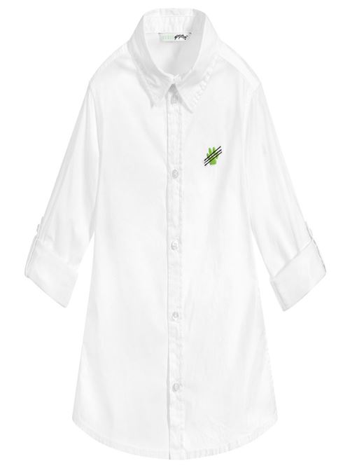 White Cotton Shirt GUESS | L83H53AUN