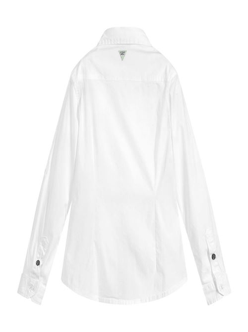 White Cotton Shirt GUESS | L83H53BUN