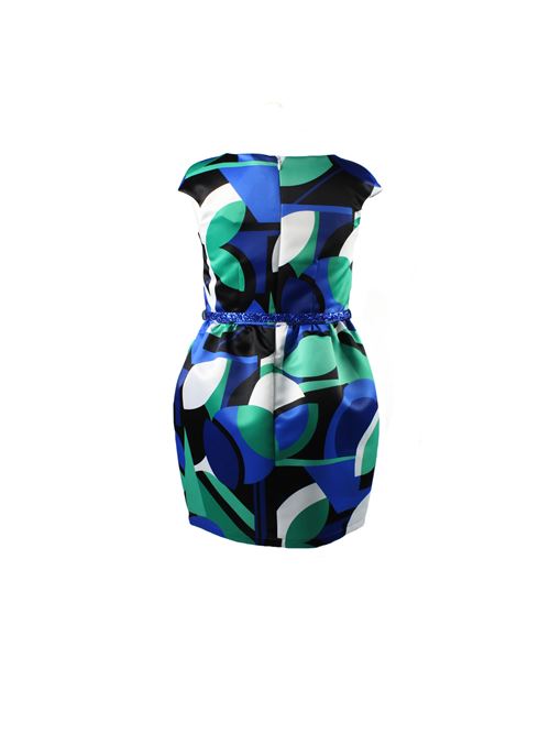 Geometric multicolor dress LOREDANA | 4402UN