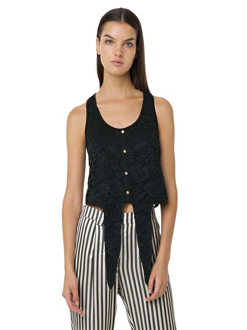 Short top with knot FRACOMINA | FR18SM024NE