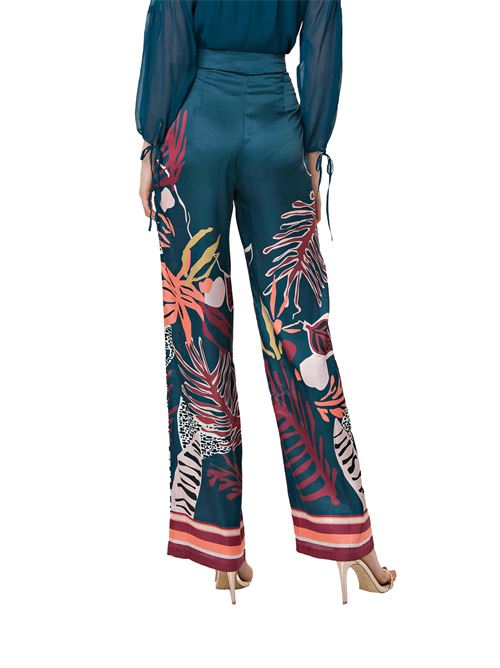 Pantaloni palazzo con stampa FRACOMINA | FR18SMALFONSAUN